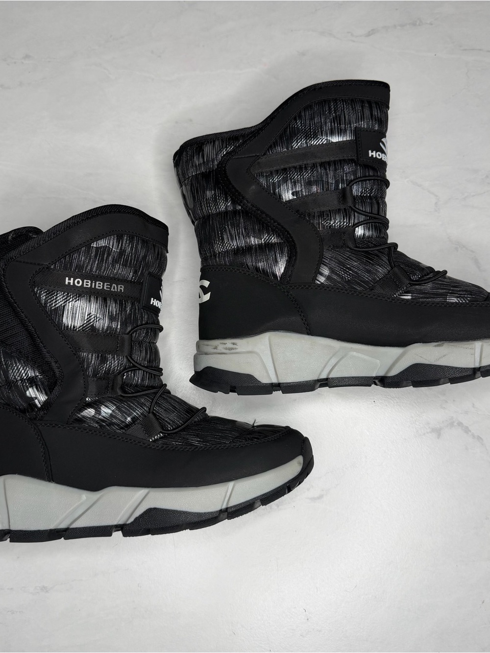 Hobibear Kids' Black Winter Rain & Snow Boots